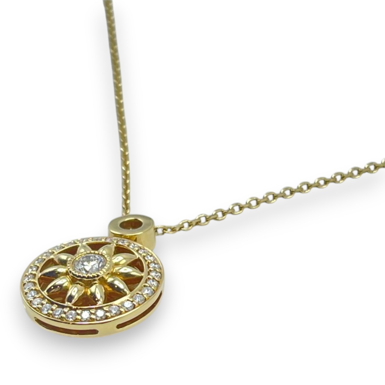 ハリーウィンストン ウィンストン・ゲート・ペンダント PEDYRD1MWG ダイヤモンド イエローゴールド