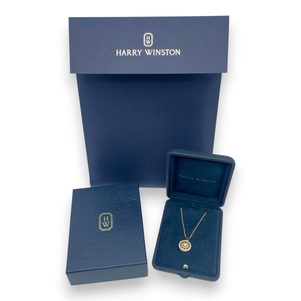 ハリーウィンストン ウィンストン・ゲート・ペンダント PEDYRD1MWG ダイヤモンド イエローゴールド