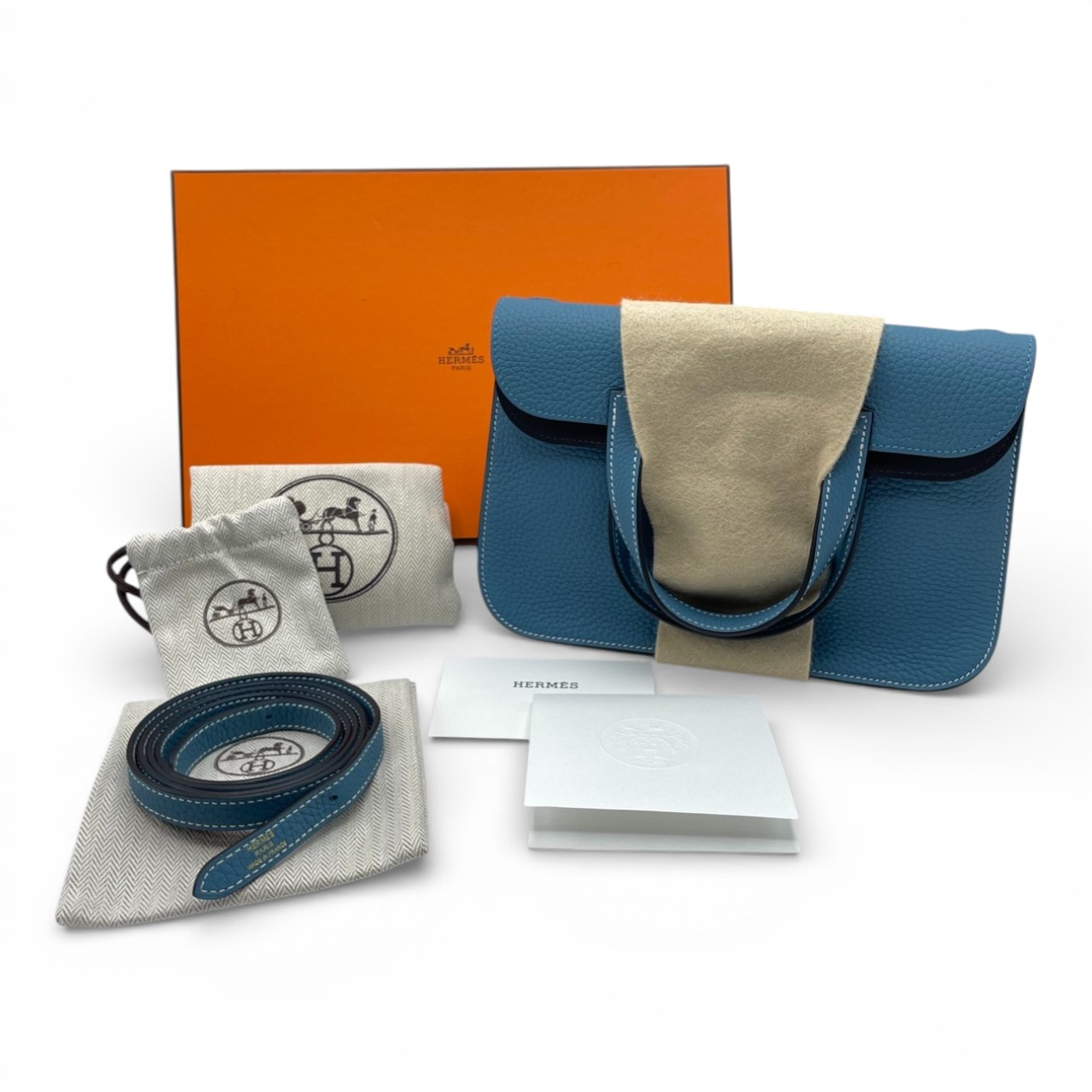 エルメス アルザン 25 ニューブルージーン トリヨンクレマンス ゴールド金具 B刻印