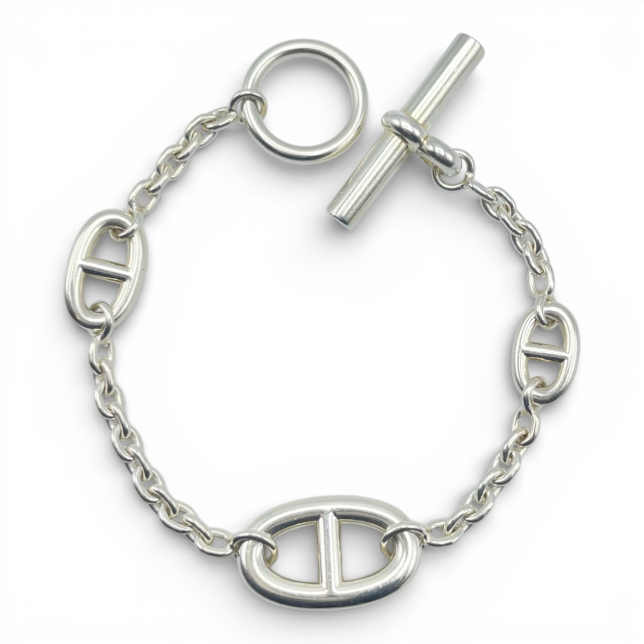 エルメス シェーヌ・ダンクル ファランドール ブレスレット LG シルバー925