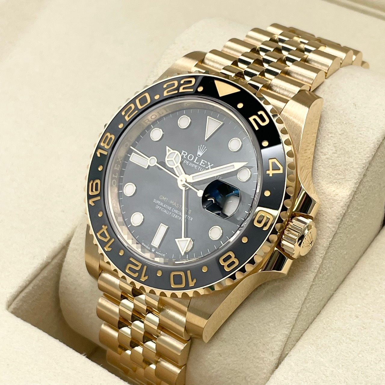 ロレックス GMTマスターII 126718GRNR イエローゴールド ジュビリーブレス ブラック 40mm
