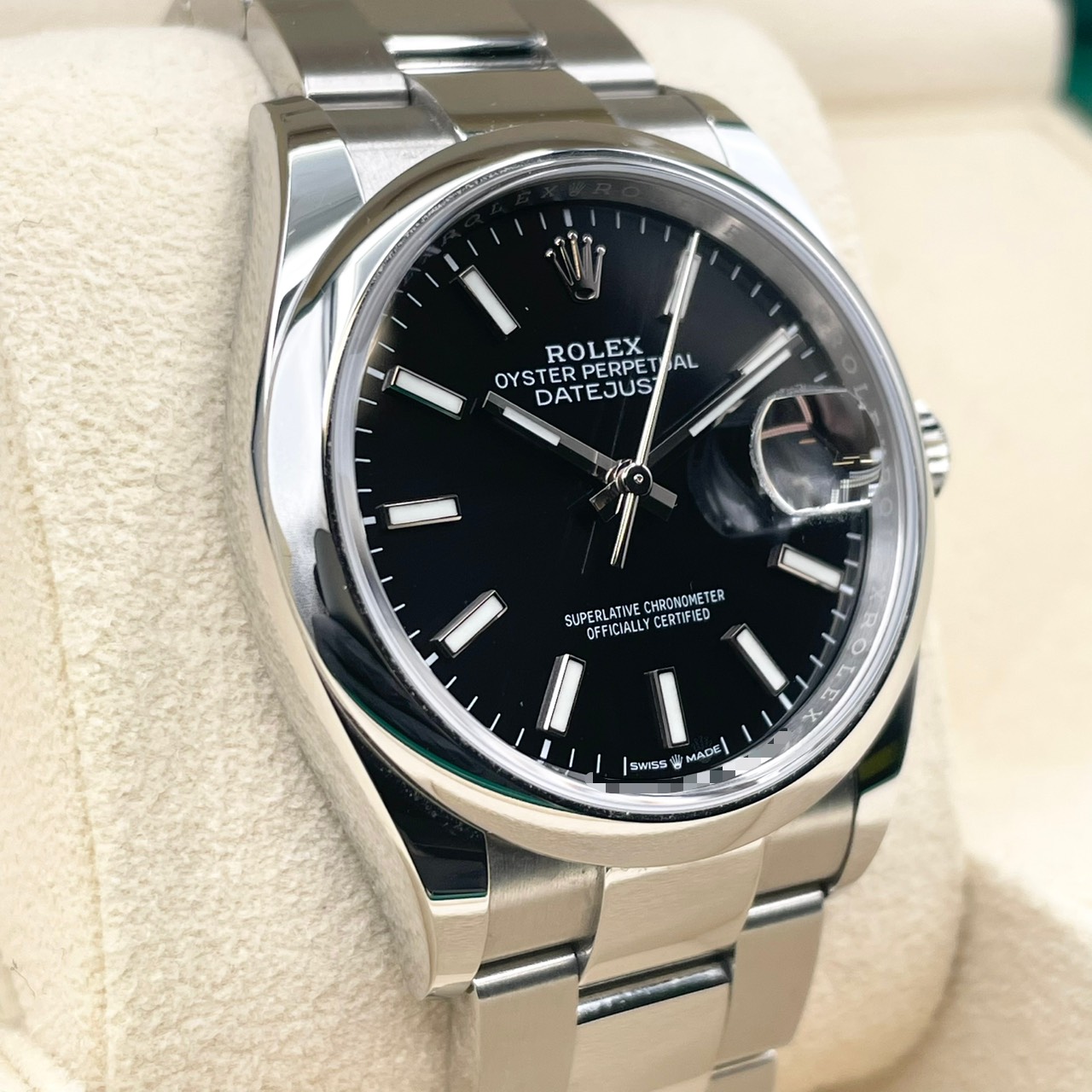ロレックス デイトジャスト 126200 ブラック オイスターブレス 36mm