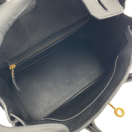 エルメス バーキン 25 ノワール トゴ ゴールド金具 U刻印