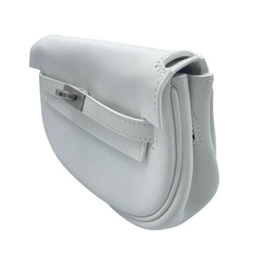 エルメス ケリームーブ 18 ニューホワイト スイフト シルバー金具 W