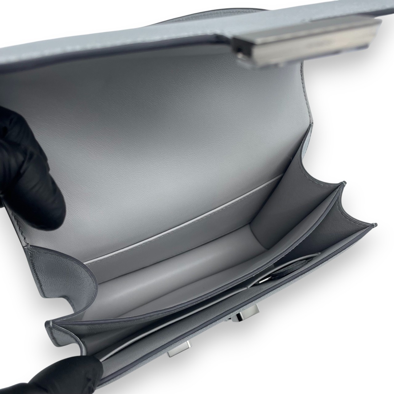 エルメス コンスタンスミニ  18 アルジャン シェーブルミゾール シルバー金具 W刻印