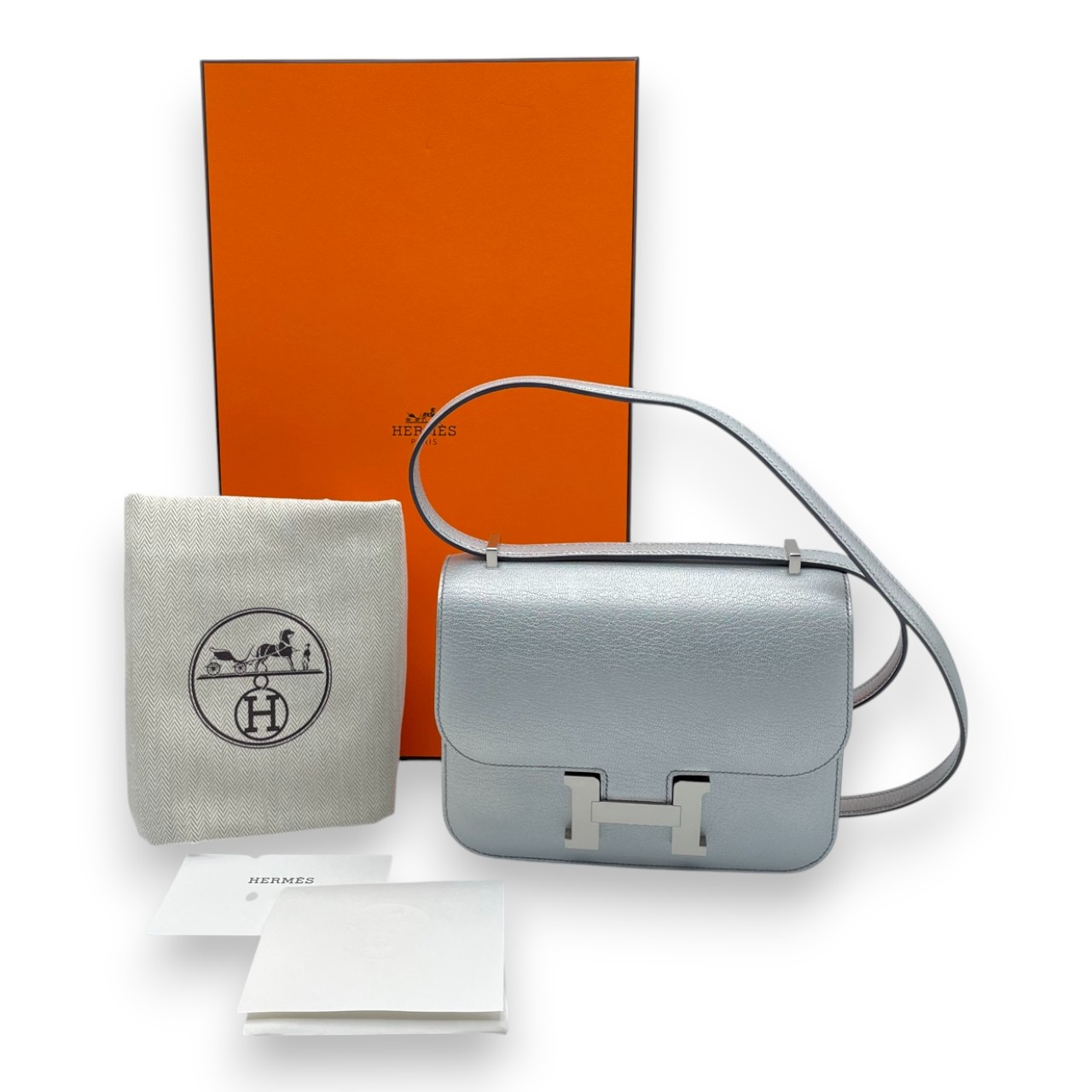 エルメス コンスタンスミニ 18 アルジャン シェーブルミゾール