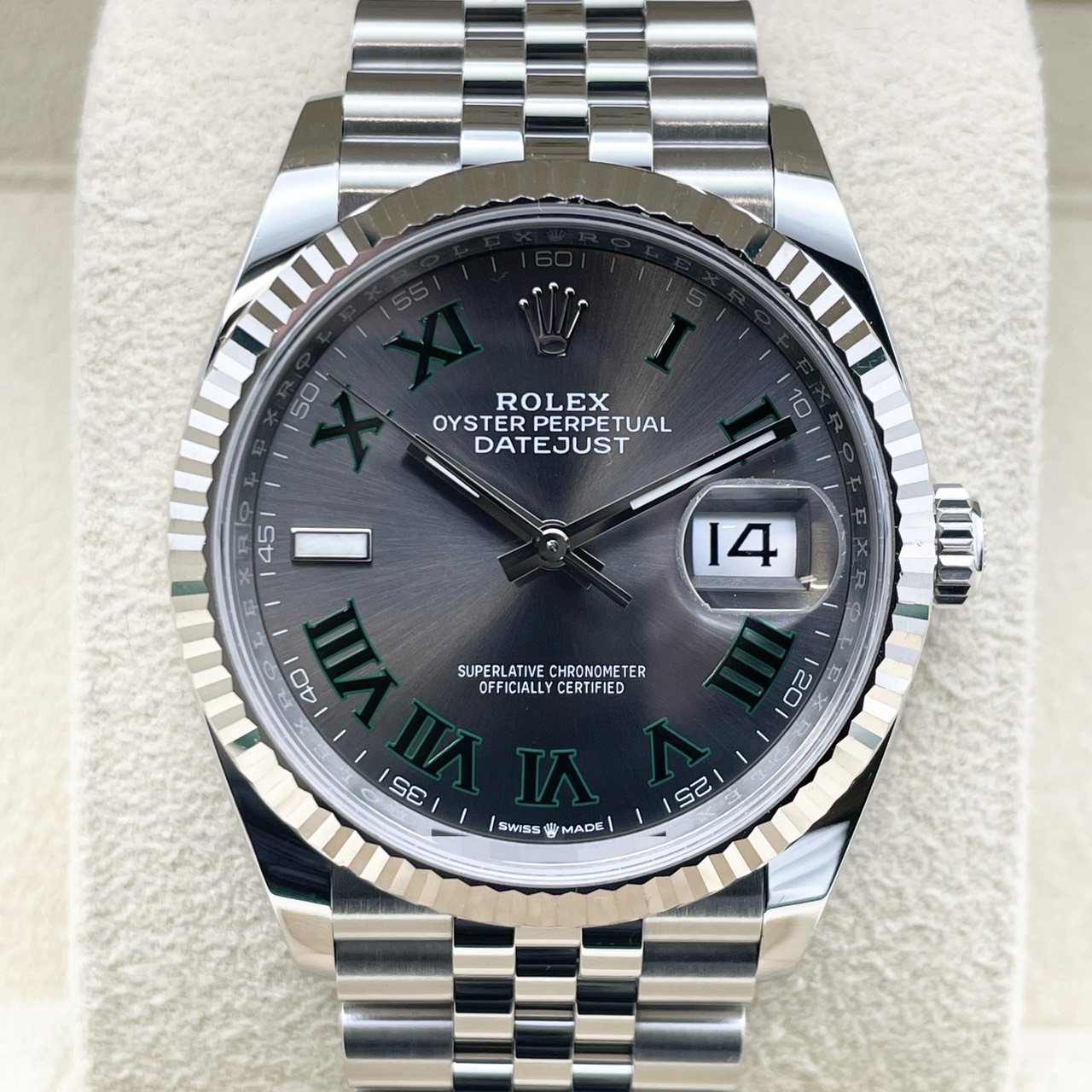 ロレックス デイトジャスト 126234 スレートローマン ジュビリーブレス 36mm