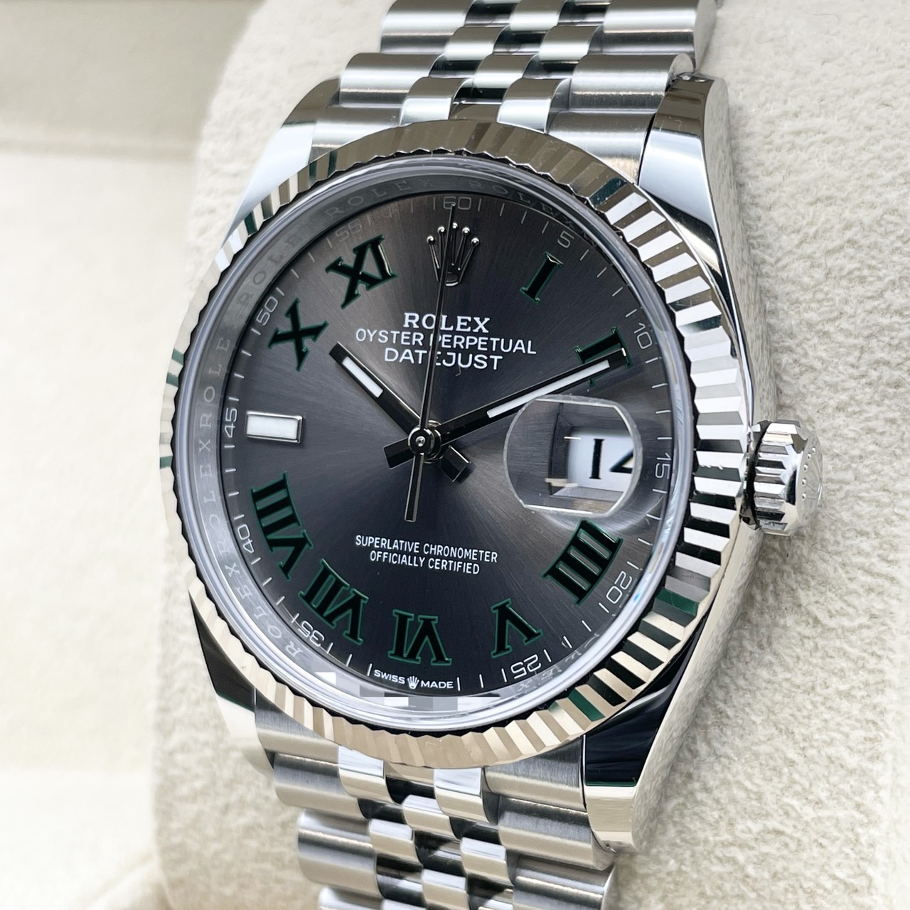 ロレックス デイトジャスト 126234 スレートローマン ジュビリーブレス 36mm