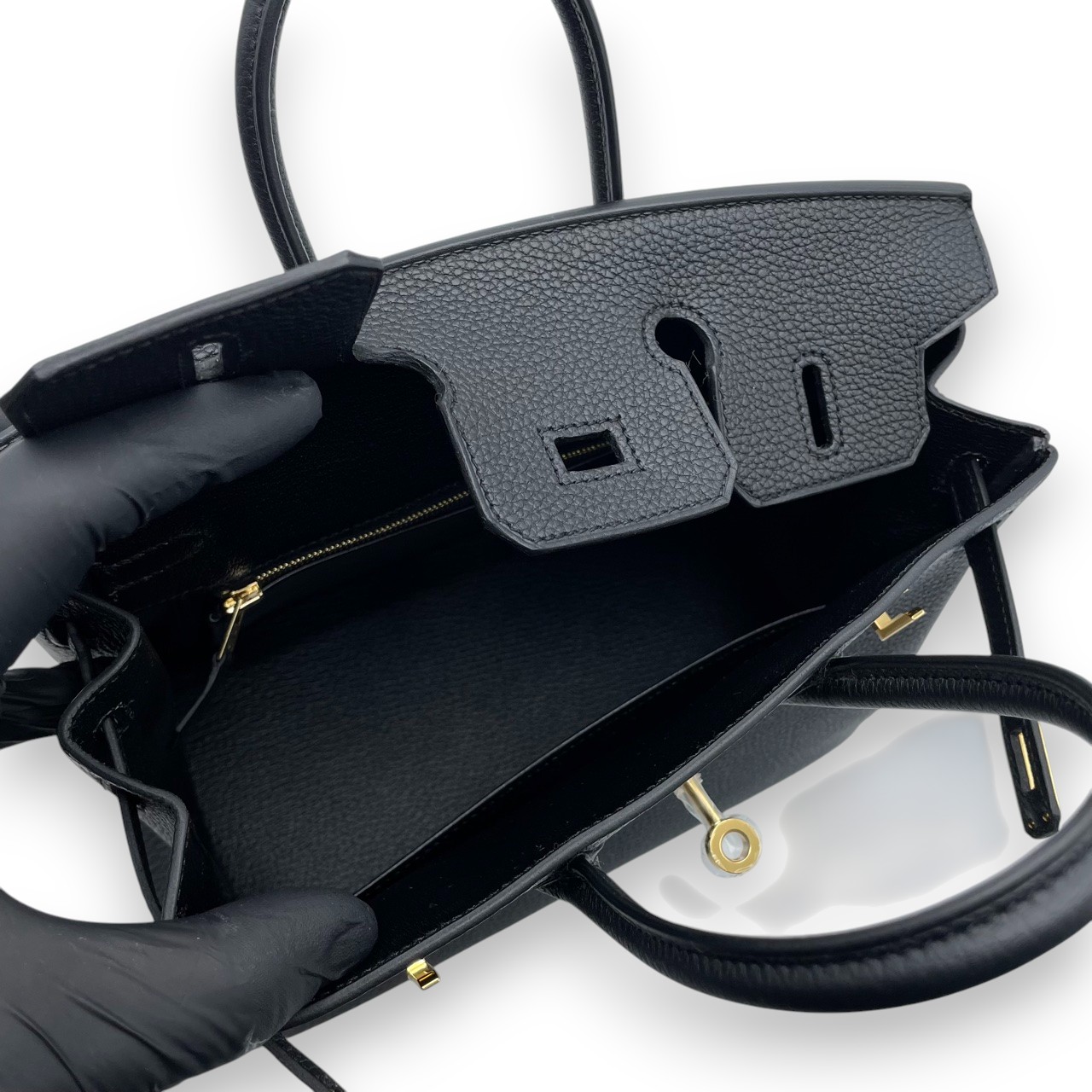 エルメス バーキン 25 ノワール トゴ ゴールド金具 K刻印 - ブランド品