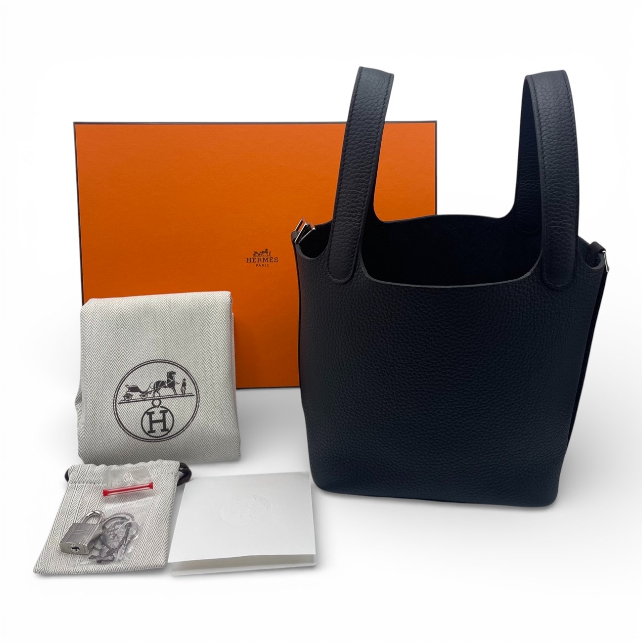 エルメス ピコタンロック PM ノワール トリヨンクレマンス シルバー