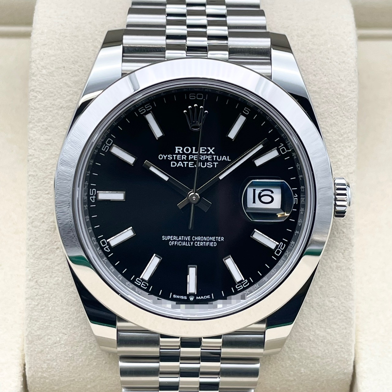 【保証書日付2025年11月！】ロレックス デイトジャスト 126300 ブラック ジュビリーブレスレット 41mm