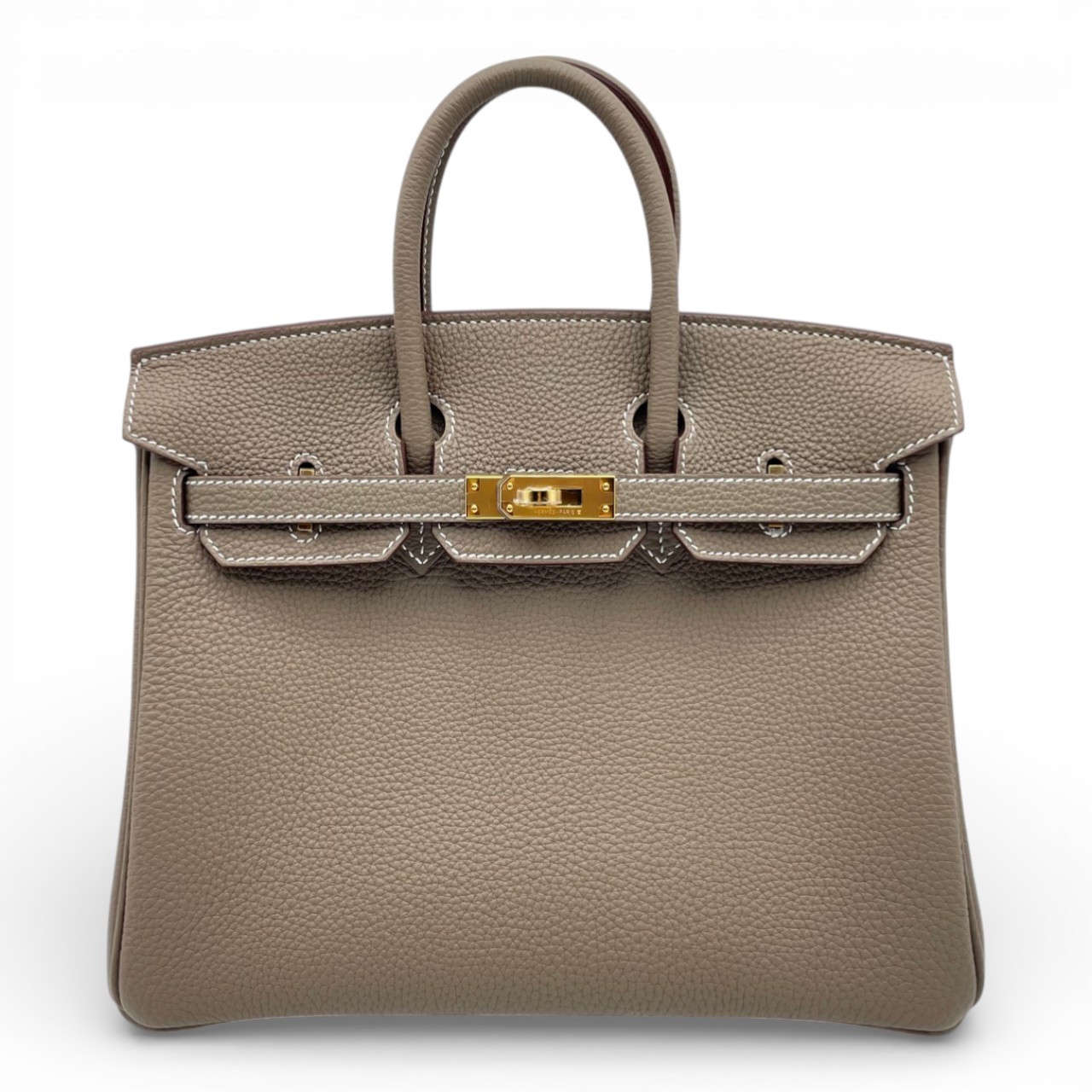 エルメス バーキン 25 エトゥープ トゴ ゴールド金具 K刻印