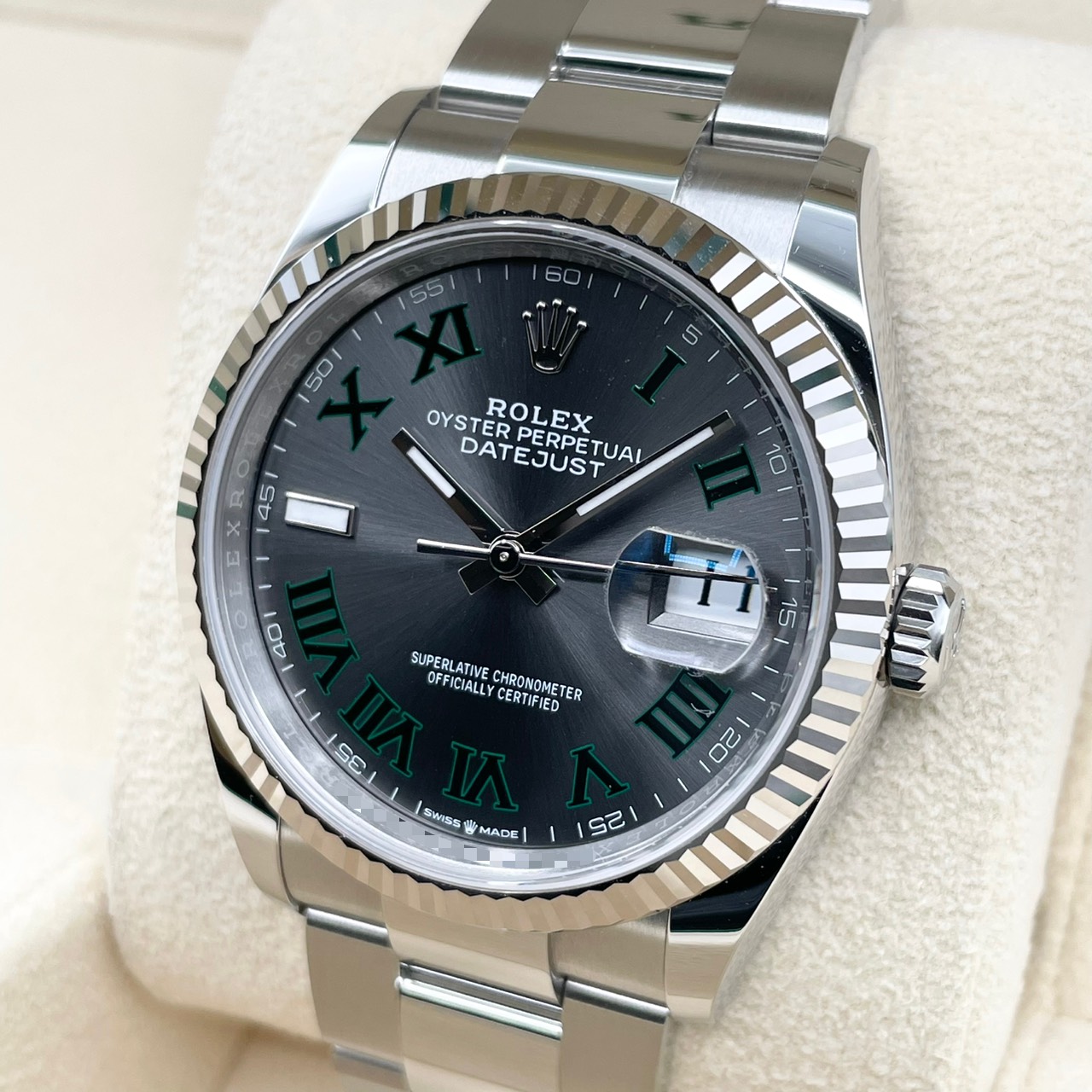 ロレックス デイトジャスト 126234 スレートローマン オイスターブレス 36mm