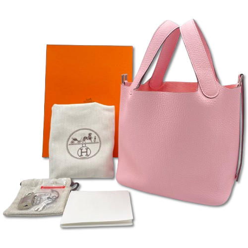 エルメス ピコタンロック PM  ローズサクラ トリヨンクレマンス  シルバー金具 W刻印