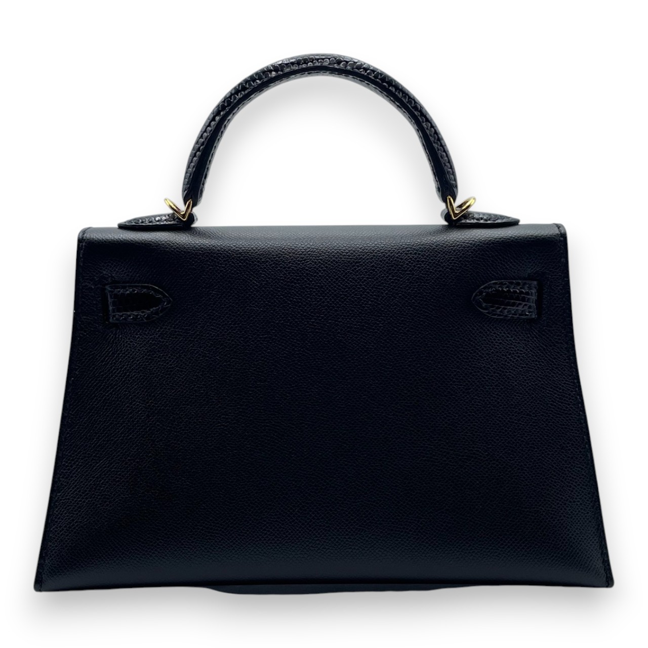 エルメス ミニケリー タッチ ノワール エプソン/リザード ゴールド金具 W刻印