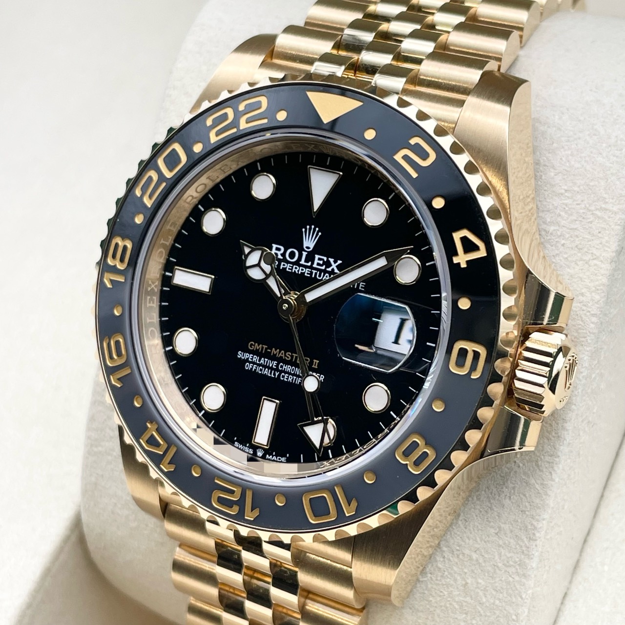 ロレックス GMTマスターII 126718GRNR イエローゴールド ジュビリーブレス ブラック 40mm