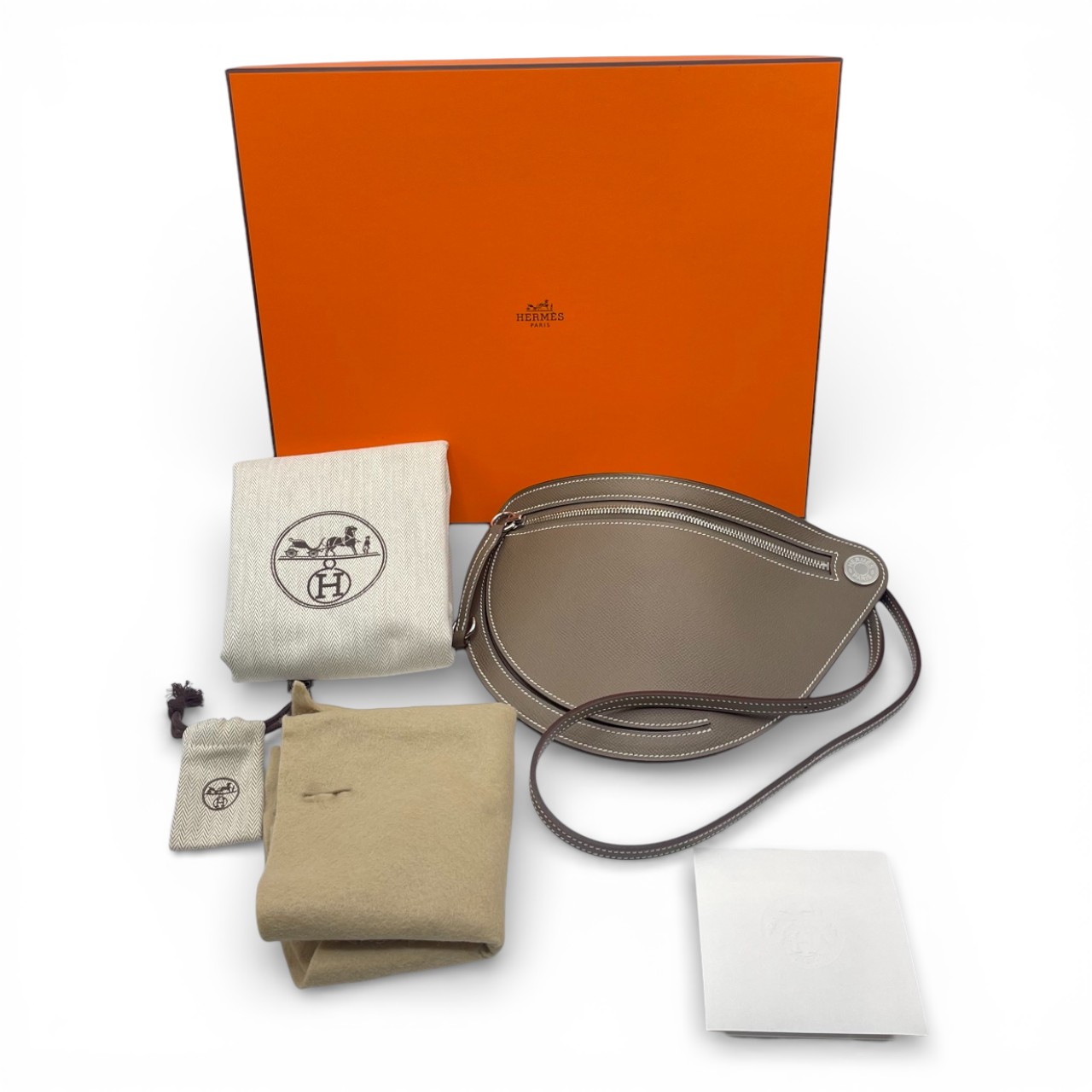 エルメス プティットコース エトゥープ エプソン シルバー金具 W刻印