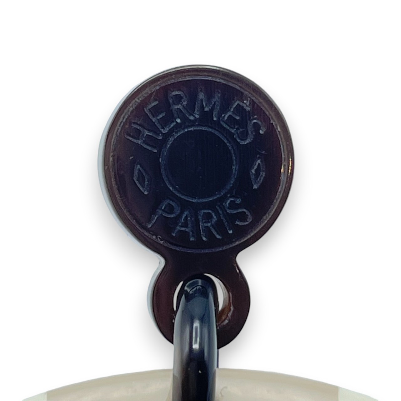 エルメス Hエキップ ピアス サーブル バッファローホーン - ブランド品