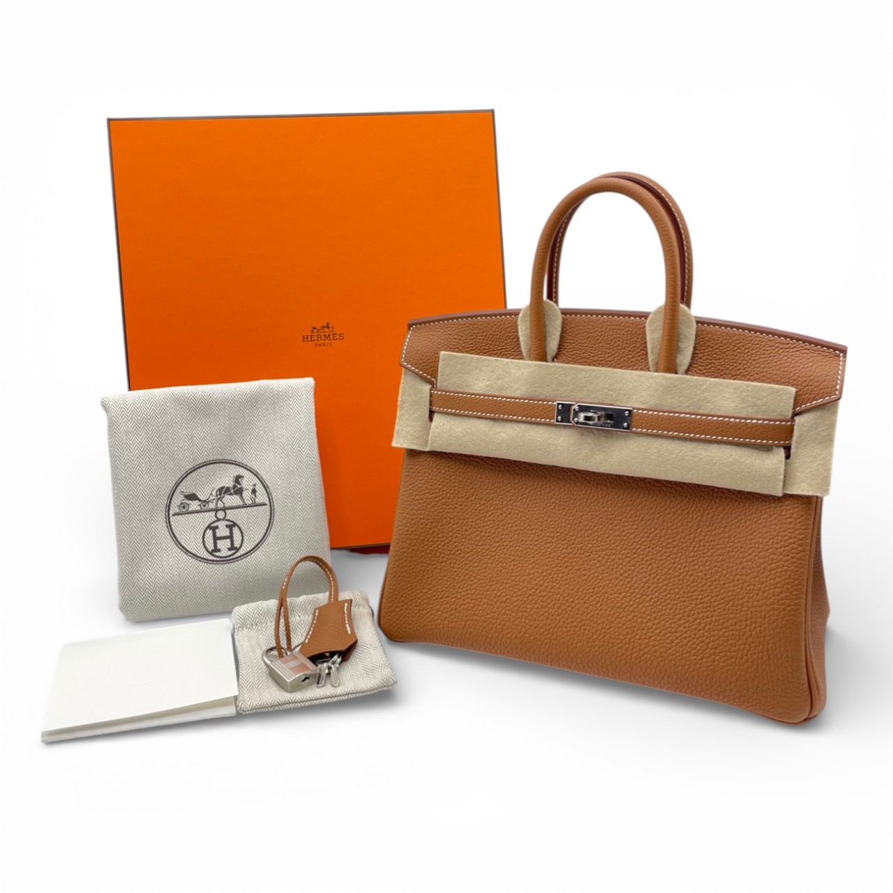 エルメス バーキン 25 ゴールド トゴ シルバー金具 G刻印