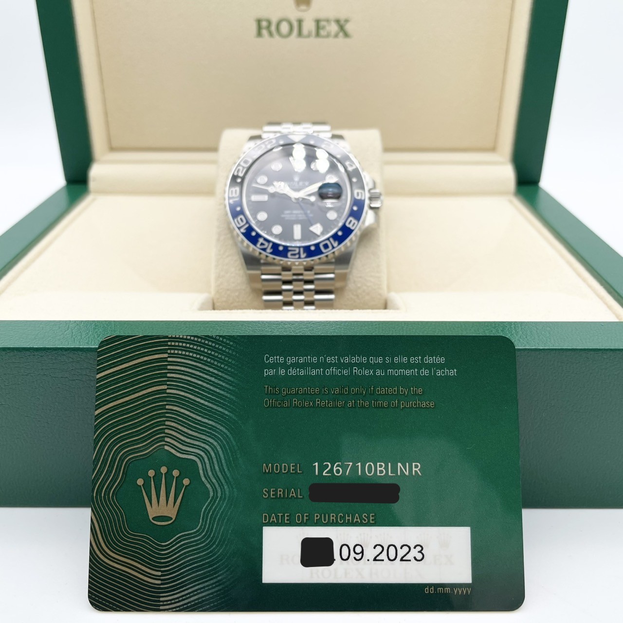 ロレックス GMTマスターII 126710BLNR ブラック ステンレスチール ジュビリーブレスレット 40mm