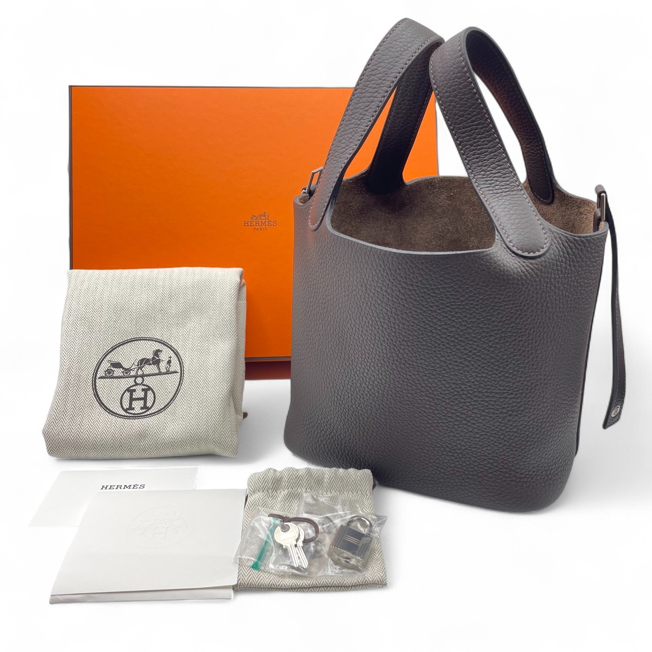 【新品未使用】HERMES ピコタンロック PMサイズ エベンヌ K刻印 エルメス ピコタンロック PM エベンヌ トリヨンクレマンス
