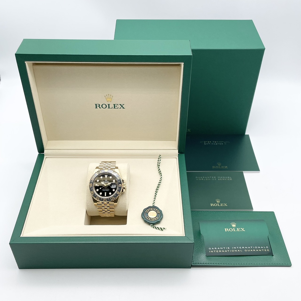 ロレックス GMTマスターII 126718GRNR イエローゴールド ジュビリーブレス ブラック 40mm