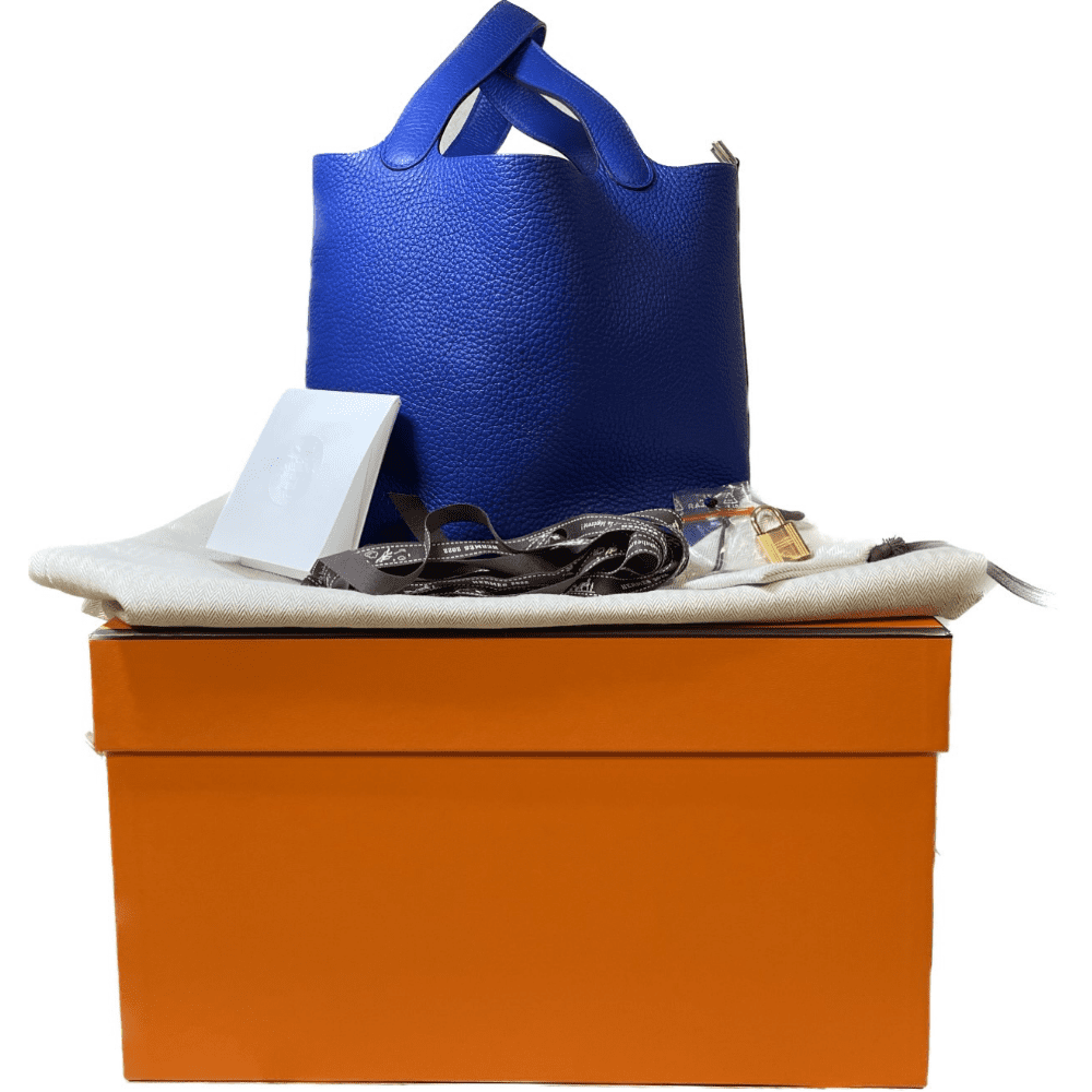 エルメス ピコタンロックMM トリヨンクレマンス ブルーフランス