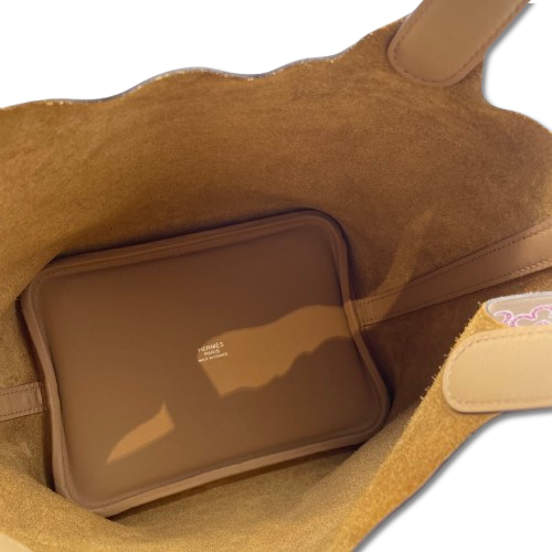 エルメス ピコタンロック ラッキーデイジー PM ローズ/ブラウン スイフト シルバー金具 U刻印