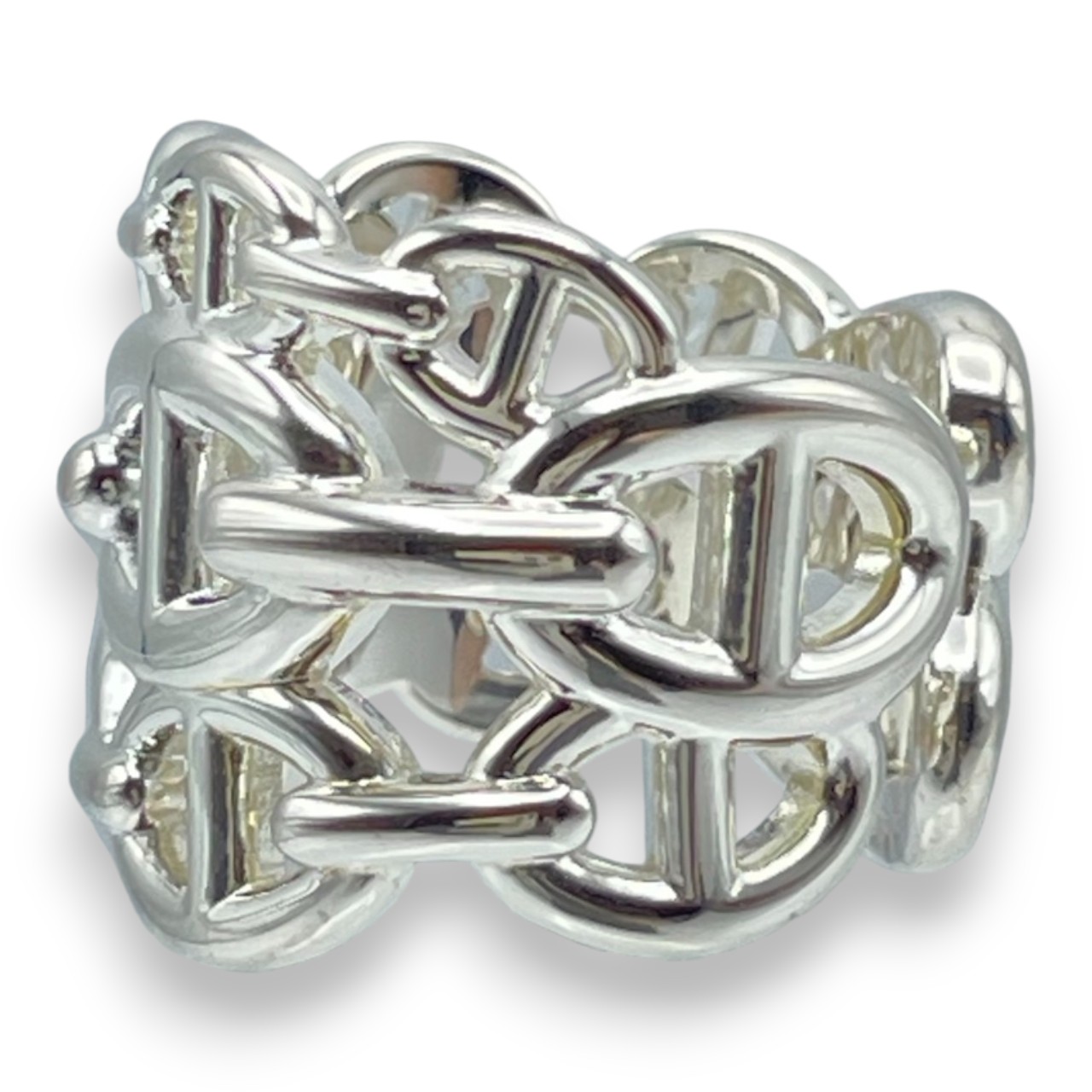 エルメス シェーヌ・ダンクル アンシェネ リング GM 52 シルバー925 12