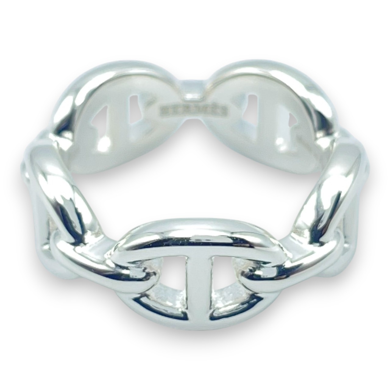 エルメス シェーヌ・ダンクル アンシェネリング PM 49 シルバー925 9号