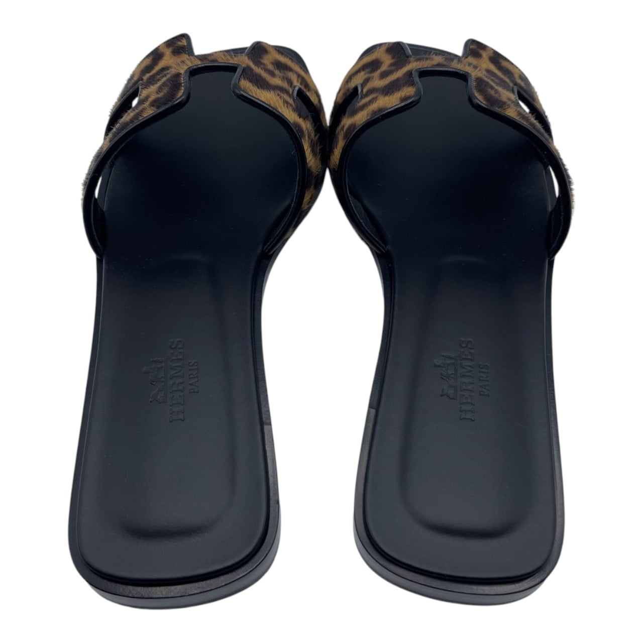 エルメス オラン サンダル 37.5 ゴールド/ノワール 24cm - ブランド品