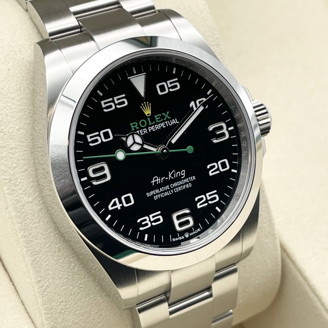 【保証書日付2025年11月】ロレックス エアキング 126900 ブラック 40mm