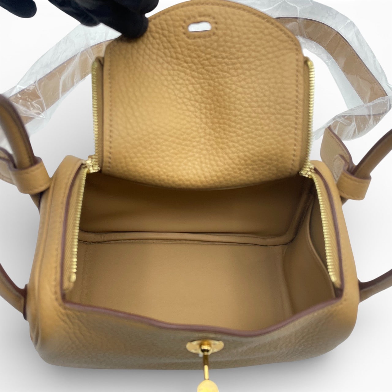 エルメス リンディミニ 20 ビスキュイ トリヨンクレマンス ゴールド金具 K刻印