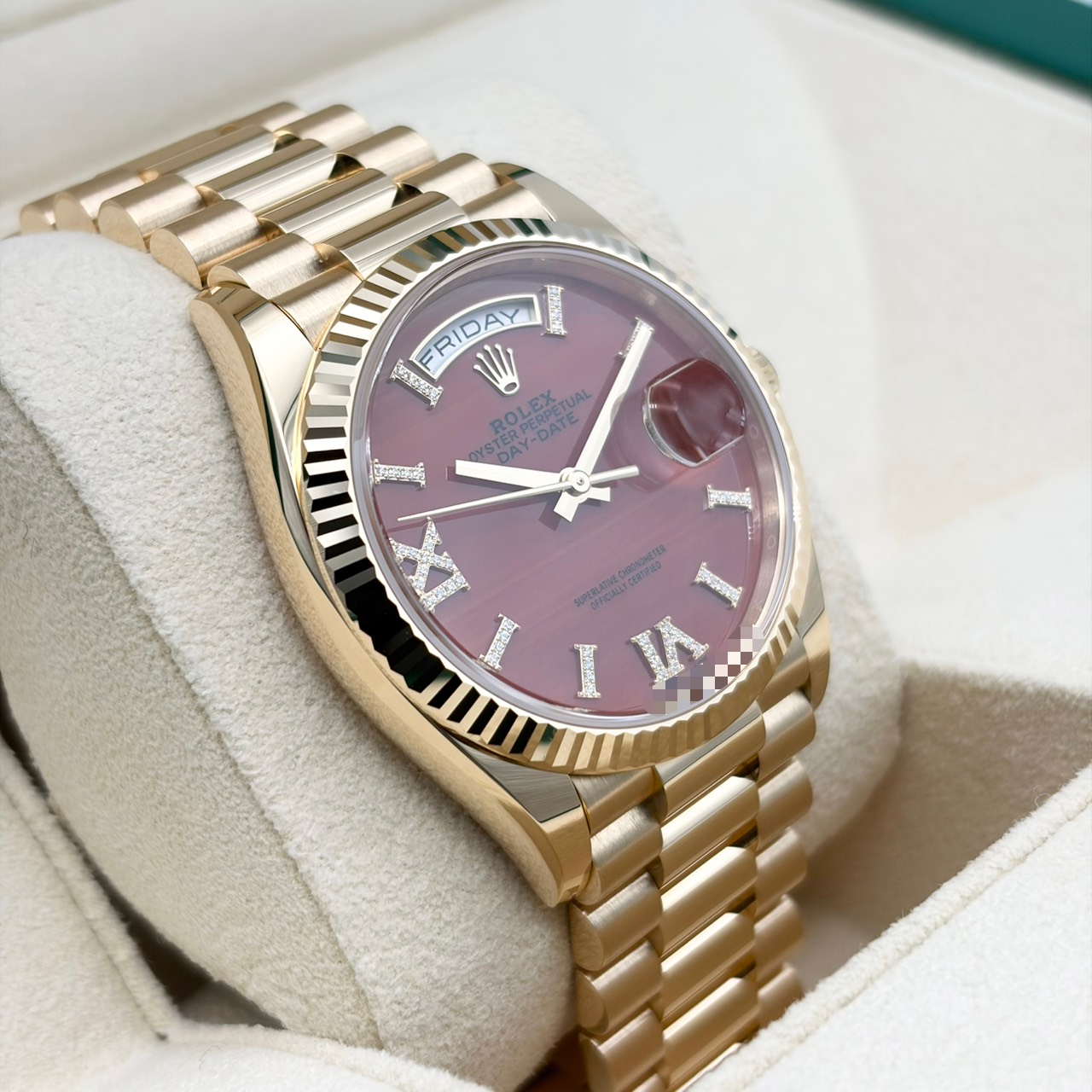 【超希少カーネリアン！！】ロレックス デイデイト 128238A カーネリアン  インデックスダイヤ プレジデントブレスレット 36mm