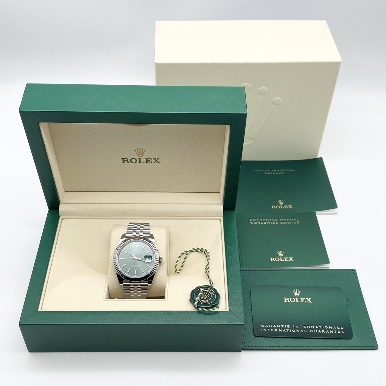 ロレックス デイトジャスト 126334 ミントグリーン ジュビリーブレス 41mm