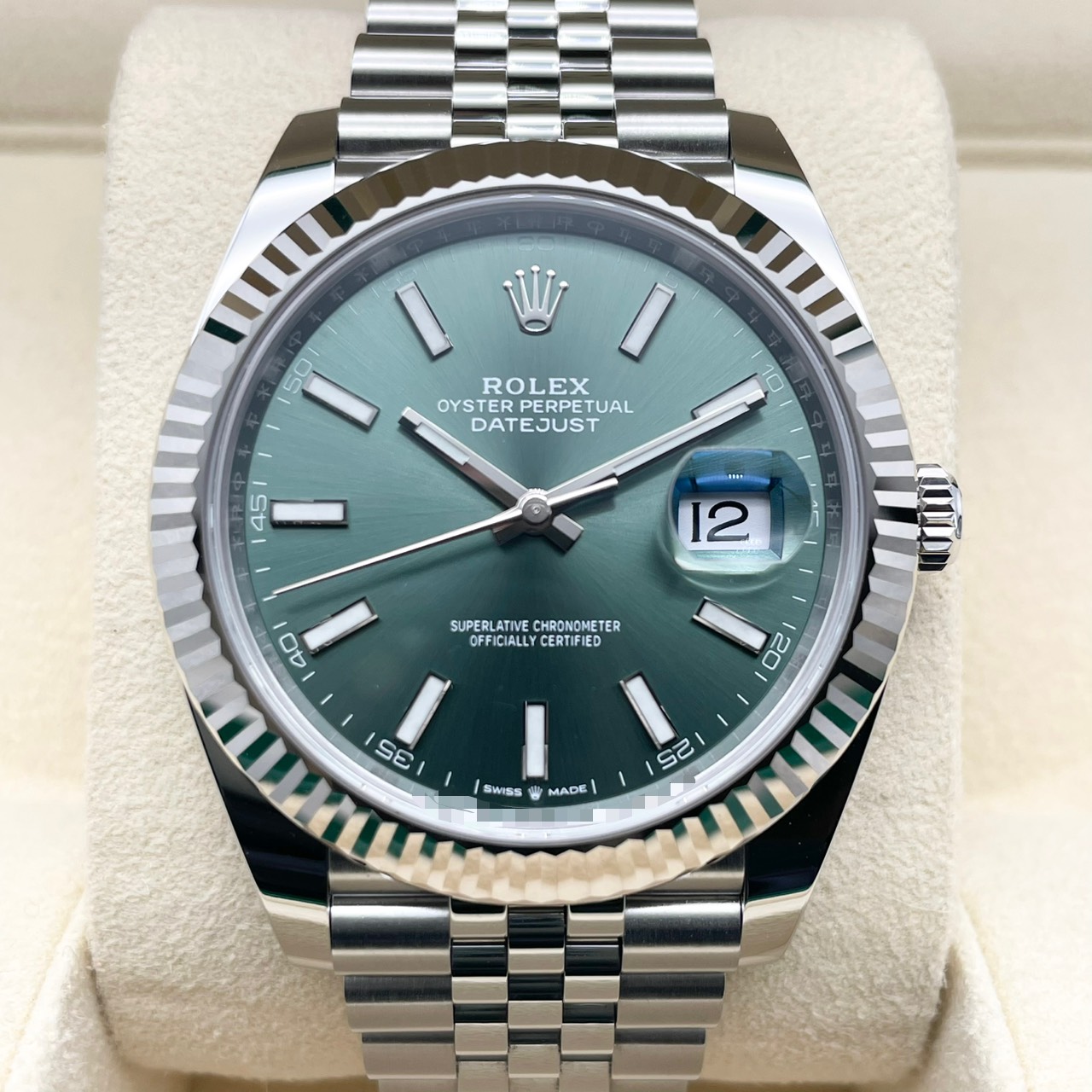 ロレックス デイトジャスト 126334 ミントグリーン ジュビリーブレス 41mm