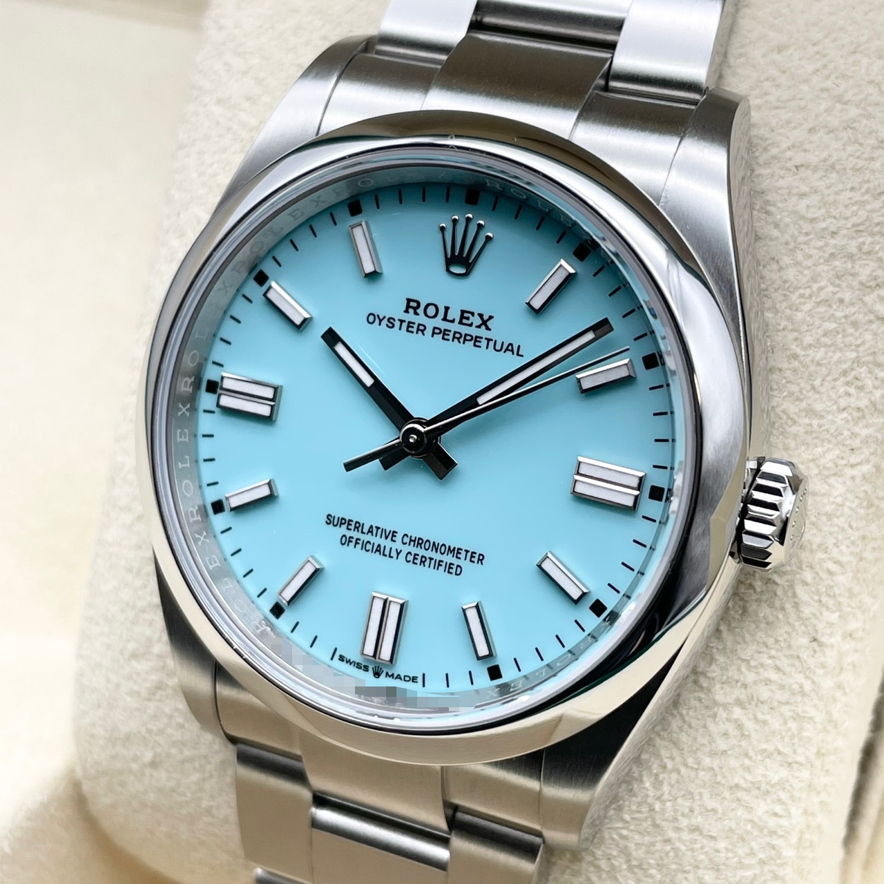 ロレックス オイスターパーペチュアル 126000 ターコイズブルー ステンレスチール 36mm