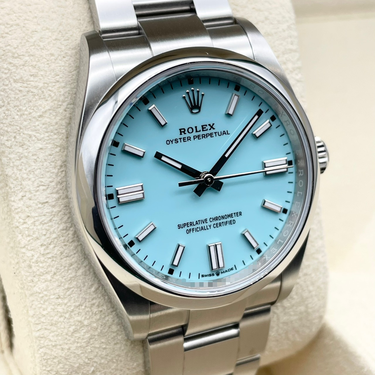 ロレックス オイスターパーペチュアル 126000 ターコイズブルー ステンレスチール 36mm