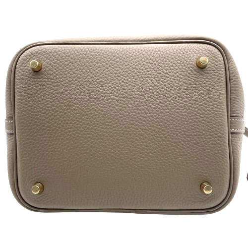 エルメス ピコタンロック MM エトゥープ トリヨンクレマンス ゴールド金具 W刻印