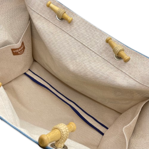 エルメス ESCALE A LA PLAGE ビーチバッグ 103617M 48 トワルアッシュ