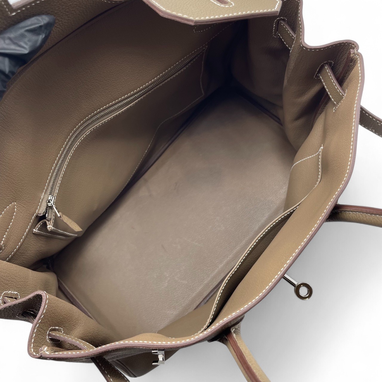 エルメス バーキン 35 エトゥープ トゴ シルバー金具 U刻印