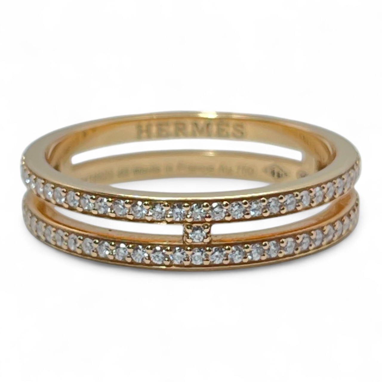 エルメス ウェディングリング アリアンヌ PM 49 ダイヤモンド/ピンクゴールド 9号