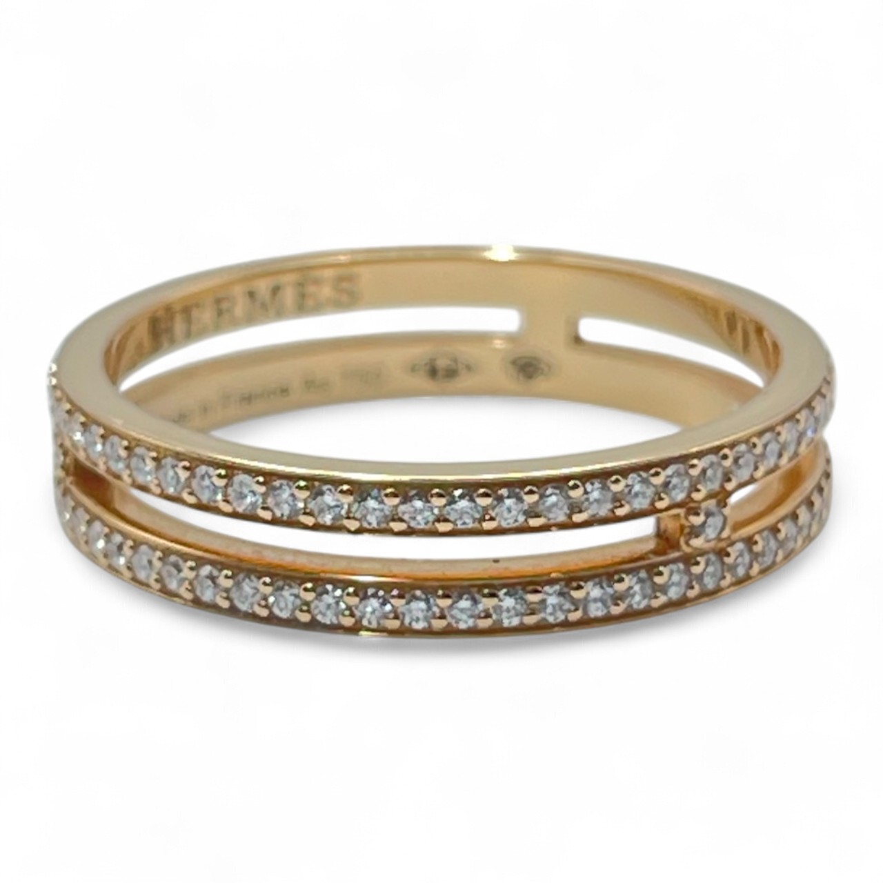 エルメス ウェディングリング アリアンヌ PM 49 ダイヤモンド/ピンクゴールド 9号