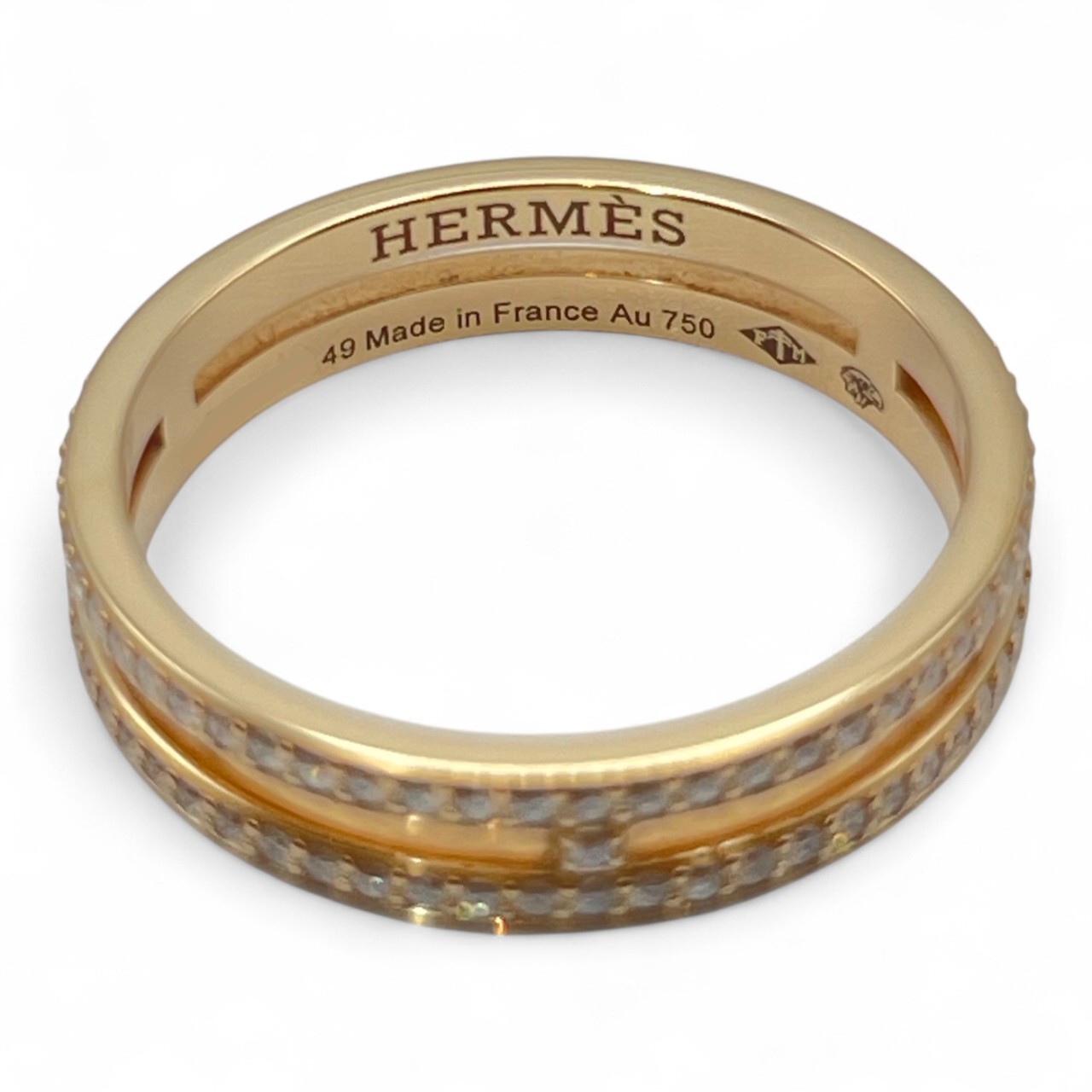 エルメス ウェディングリング アリアンヌ PM 49 ダイヤモンド/ピンクゴールド 9号