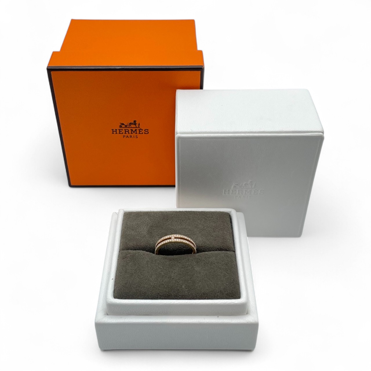 エルメス ウェディングリング アリアンヌ PM 49 ダイヤモンド/ピンクゴールド 9号