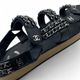 シャネル ココマーク チェーン フラット サンダル 38 ブラック/シルバー 24.0cm
