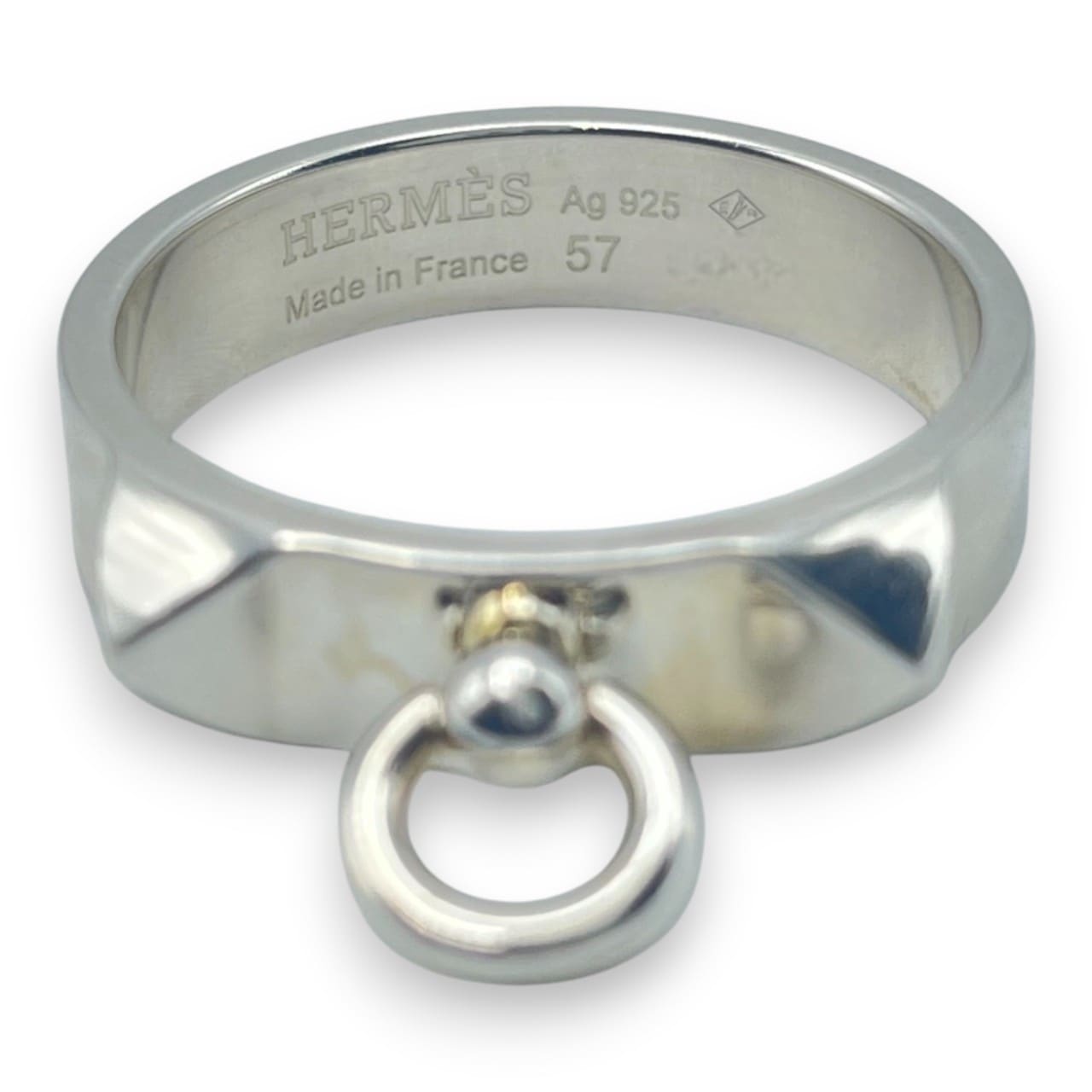 エルメス コリエ・ド・シアン リング PM 57 シルバー925 17号