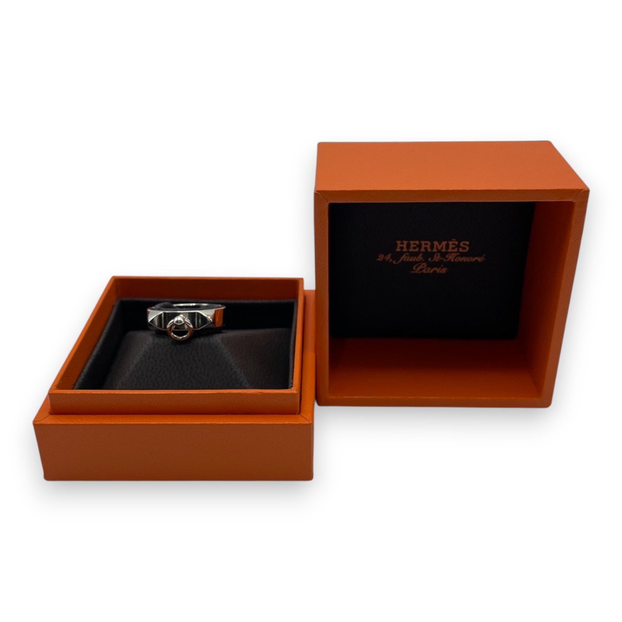 エルメス コリエ・ド・シアン リング PM 57 シルバー925 17号