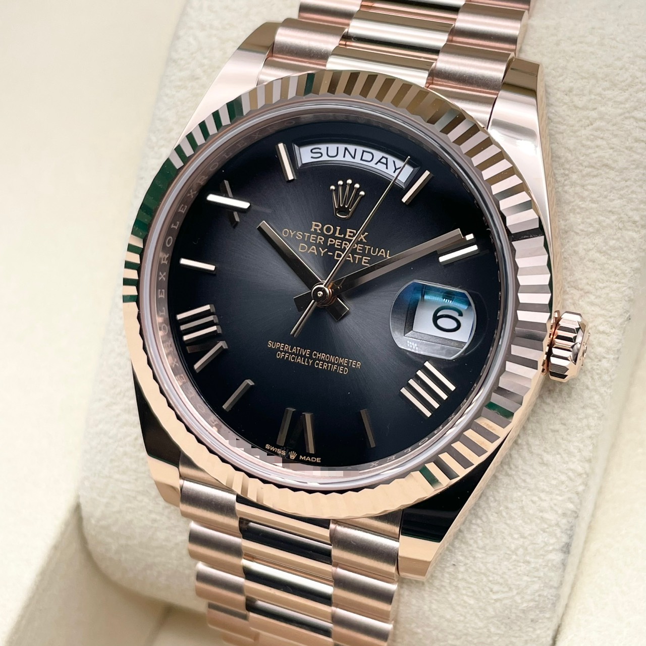 ロレックス デイデイト 228235 スレートオンブレ エバーローズゴールド 40mm