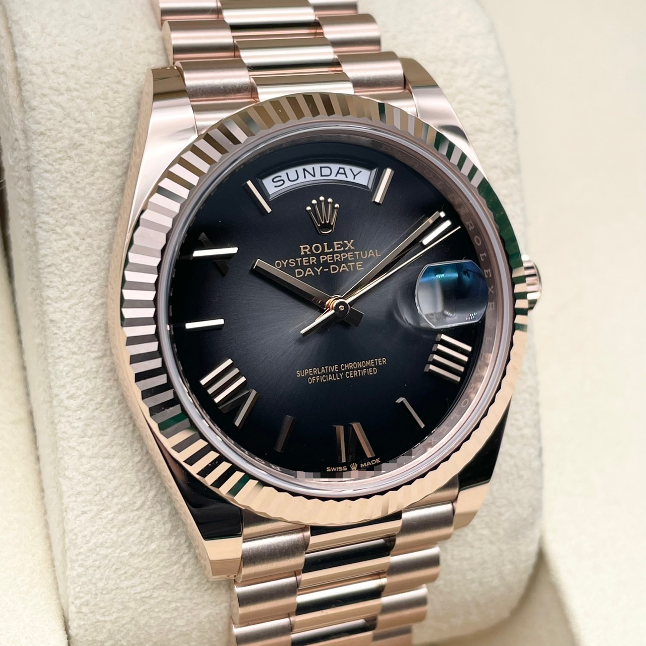 ロレックス デイデイト 228235 スレートオンブレ エバーローズゴールド 40mm